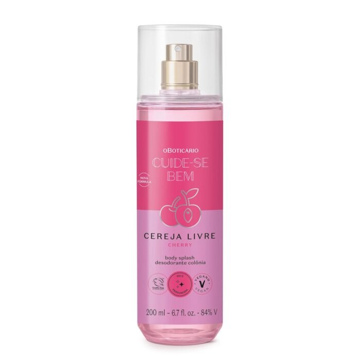 Body Splash Desodorante Colônia Cuide-se Bem Cereja Livre 200ml - Imagem 1
