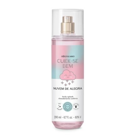 Body Splash Desodrante Colônia Cuide-se Bem Nuvem de Alegria 200ml