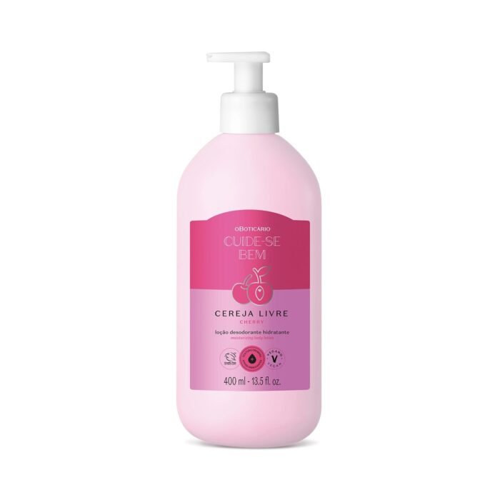 Loção Hidratante Desodorante Corporal Cuide-se Bem Cereja Livre 400ml - Imagem 1