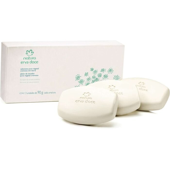 Sabonete Puro Vegetal Cremoso Erva Doce 3 un de 90 g cada - Imagem 1