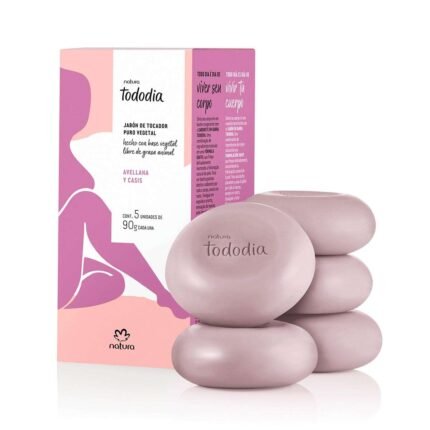 Sabonete em Barra Puro Vegetal Avelã e Cassis Tododia Edição Limitada 5un de 90g
